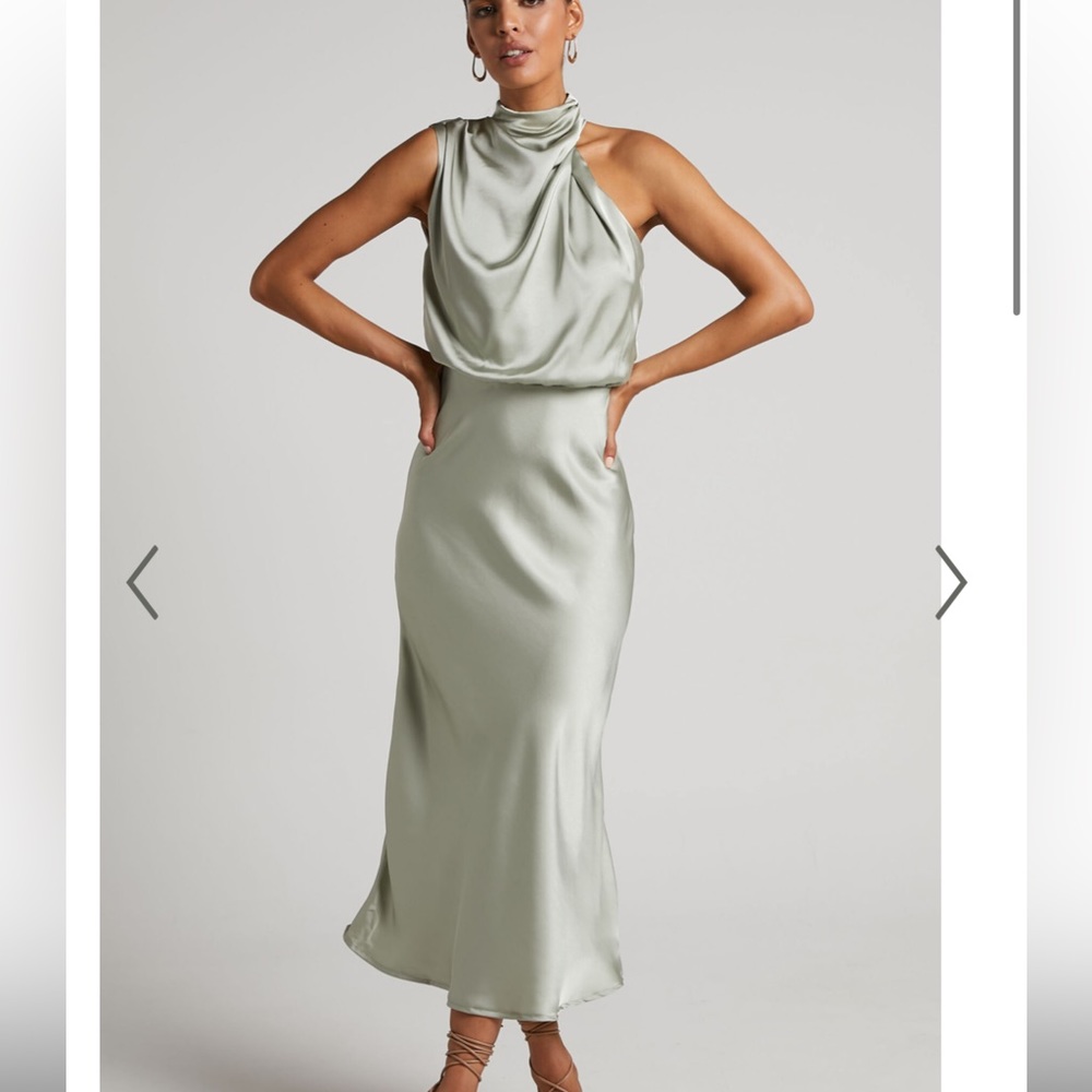 Showpo Sage Bridesmaid Dress
